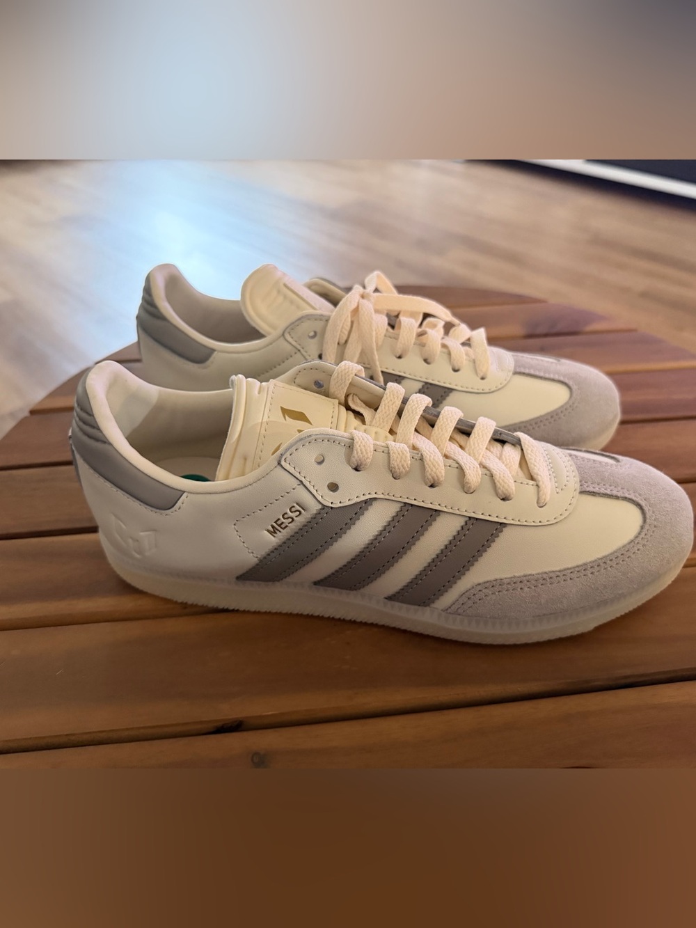 Adidas Men’s'Messi' White/cream and Gray Casual Sneakers